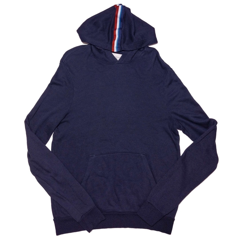 SOL ANGELES Men's Long Sleeve Hoodie Terry Cloth Modal Blue Medium M